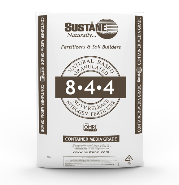 Sustane 8-4-4 50 lb. bag Container Media Grade OMRI Certified Granular Fertilizer