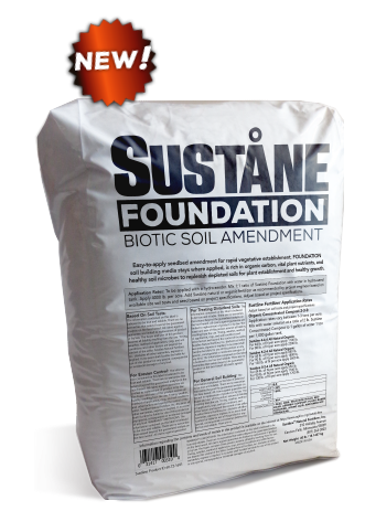 Sustane FOUNDATION biologically hydro-seeding media for erosion control and revegetation